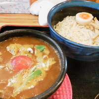 「豚骨カリーつけ麺(辛口)￥８２０＋無料ライス１杯」@ラーメン猪太の写真