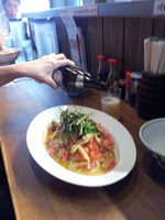 「【特別企画】まぜそばトマト」@ラーメンアキラの写真