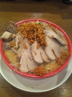 「辛味噌豚野郎（ニンニク）　１０００円」@野郎ラーメン 海浜幕張店の写真