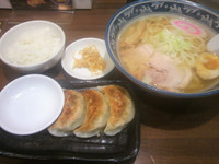 「Bランチ(しょうゆらーめん、麺之介餃子、ライス)」@手打ちらーめん麺之介の写真