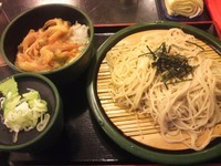 「かきあげ丼セット(ざるそば)」@ゆで太郎 太田新井町店の写真