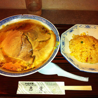 「ネギチャーシュー麺半炒飯セット」@恵愛の写真