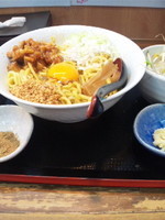 「油そば 大盛サービス ７５０円」@味噌麺処 花道庵の写真