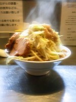 「小ﾗｰﾒﾝ（アブラ、野菜増し）　　注文時味薄め」@ラーメン大 下高井戸店の写真