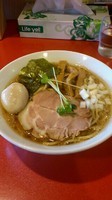 「月曜限定！　背脂醤油らーめん、麺増し550円」@麺屋しのはら 三日月食堂の写真