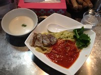 「冷やしベジポタつけ麺」@焼麺 劔の写真