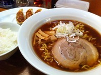 「醤油ラーメン（ランチセット）」@旭川らあめん うえだの写真