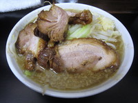 「ラーメン　並+ちょっとぶたまし（やさい半分）」@ラーメン浜田家の写真