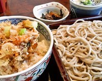 「かき揚げ天丼セット(880円)」@一穂の写真