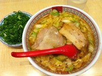 「ねぎらーめん＋餃子1100円」@どうとんぼり神座 渋谷店の写真