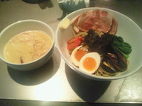 「鶏白湯とムール貝出汁のつけ麺」@ソラノイロ ARTISAN NOODLESの写真