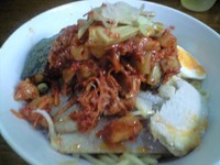 「元祖たれそば＋キムチパーツ」@江戸川橋大勝軒の写真