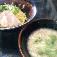 「【冷】　謎のわさびつけ麺」@らあめん工房 マスク麺の写真