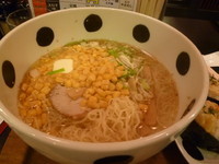 「塩バター・コーンラーメン＋天むす3ヶ」@京都あかさたな セントラルパーク店の写真