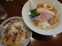 「ブログ限定和風塩ラーメン＋炙りチャーシュー丼」@UNDER GROUND RAMENの写真