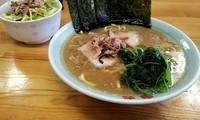 「ラーメン固め＋ほうれん草＋キャベチャー」@ラーメン竜家 六角家姉妹店の写真