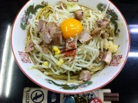 「まぜそば+カレー」@らぁめん 元気の源の写真