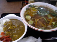 「Cセット（中華そば＋ミニカレー） 940円」@そば処 更科の写真