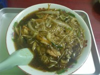 「もやしそば ￥650＋ビール等」@萬来軒の写真