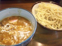 「辛つけ麺(大)・玉ねぎ¥750」@肉そば しずるの写真