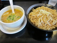 「鶏白湯つけめん大盛り(850円)、国産小麦麺(50円)他」@麺堂 稲葉の写真