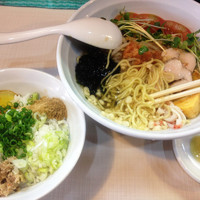 「限定Ｂ　「冷製らぁ麺」￥８００＋玉子かけご飯￥２５０」@桜台らぁ麺 美志満の写真