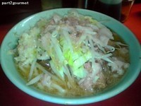 「小豚(小ラーメン豚入り750円)」@ラーメン二郎 桜台駅前店の写真
