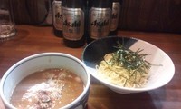 「つけ麺（細麺に変更）＋麦酒５本＋etc」@ラーメンアキラの写真