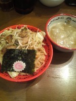 「豚スタミナ野菜つけ麺　８００円」@野郎ラーメン 海浜幕張店の写真