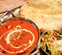 「マイルド海老カレーセット＋チーズナンに変更」@シャンティ 本店の写真