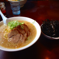 「ネギチャーシュー中盛・岩のりトッピング／¥1,300」@がんこやラーメン金賞堂の写真