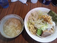 「【限定】ガッツリつけ麺(中盛り) ￥760」@中華そば 伝堂の写真