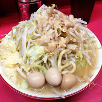 「ミニラーメン  うずら卵  ¥600+100  ニンニクマシマシ」@ラーメン二郎 大宮店の写真