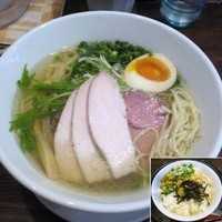 「軍鶏塩らーめん＋茶漬けセット」@麺や 蒼 AOIの写真