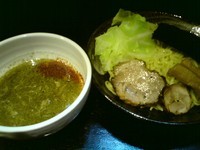 「つけめん＋きゃべつトッピング」@麺や 田なべの写真