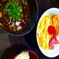 「Blackカレーつけ麺 ご飯つき 7月限定」@麺処 ほん田 nijiの写真