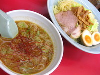 「【期間限定】とんこつ海老節つけ麺￥７５０＋中盛￥１００」@ラーメン山岡家 足利店の写真