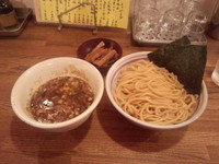 「和風豚骨醤油つけそば　あつもり　中盛+メンマ」@吉田製麺店の写真