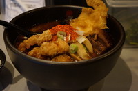 「スペシャル極辛BLACK七代目らーめん4辛・ライス・ゆで卵」@極辛BLACKつけ麺 七代目けいすけの写真