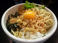 「とり塩台湾風冷やしまぜそば」@らーめん まぜそば てっぺん 春日井店の写真