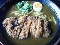 「豚カツカレーうどん￥900ライス￥50（昼）ごぼう天￥150」@本気うどん 釜しんの写真