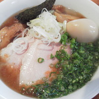 「海老風味塩￥680＋ﾁｬｰｼｭｰ(低温、ﾊﾞﾗ)＋味玉」@喜元門 本店の写真