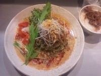 「【季節の中華蕎麦】豆乳仕立ての冷し担々麺+牛スジご飯」@中華蕎麦 瑞山（ZUIZAN）の写真