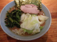 「朝ラー＋ツイッター割キャベツ」@横浜ラーメン 武蔵家 大井町店の写真