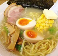 「塩600円コーンバター80円葵（ﾁｬｰ半玉ﾉﾘ）100円」@麺屋 葵の写真