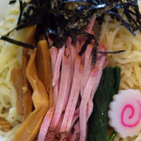 「ざる2玉+汁わんたんセット+1玉増し(100円増し)」@二代目 にゃがにゃが亭の写真