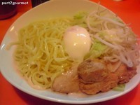 「つけ麺醤油(温玉付) ヤサイニンニクアブラ(800円)」@ちばからの写真