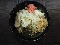 「まぜそば(中)、ニンニク」@麺や豚髭の写真