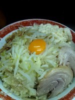 「小　汁なし 粉チーズニンニク」@ラーメン二郎 横浜関内店の写真