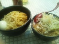 「味噌つけ麺+半熟玉子」@麺処 花田 神田店の写真